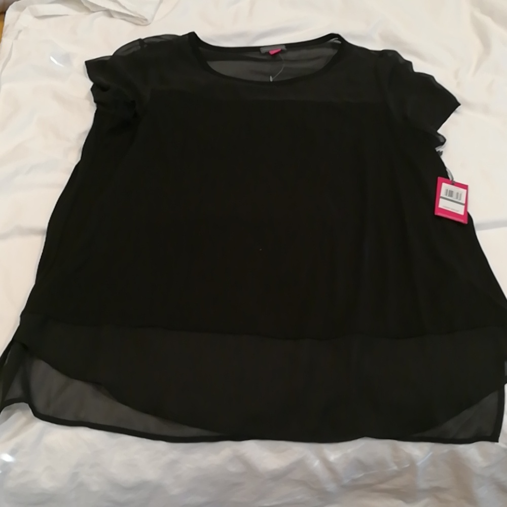 Vince Camuto dressy black top size L